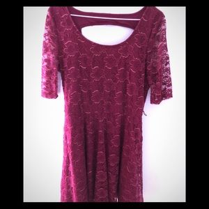 Maroon and Gold Dress